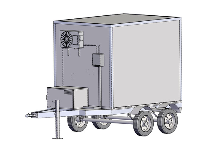 Diseño: Remolques refrigerados pequeños de doble eje de 3,2 m