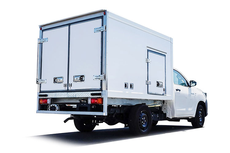 Cajas refrigeradas ligeras de PRFV personalizadas para camionetas