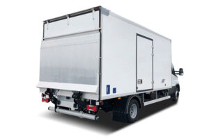 Carrocería para camión frigorífico comercial con portón trasero elevable