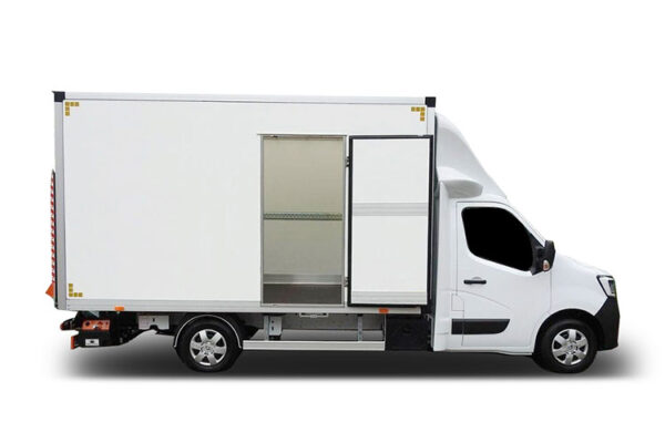 Camión de carga seca con carrocería tipo caja y puertas laterales - Image 3