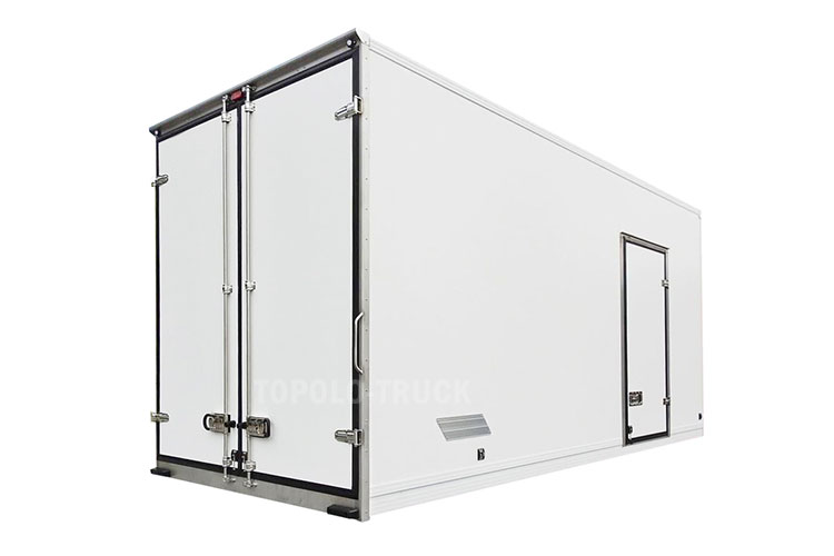 Camión con caja de logística de carga de 10 palés